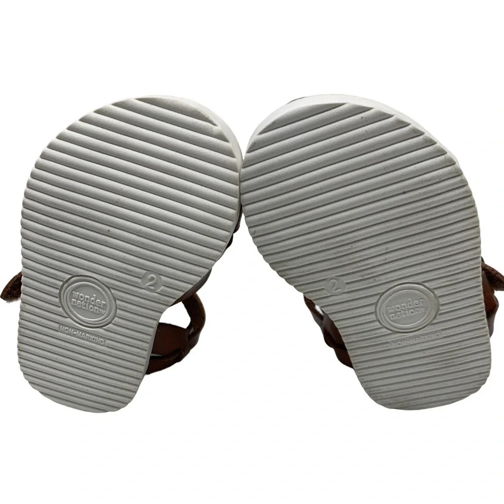 Wonder Nation‎ Toddler Girls Size 2 Brown Gladiator Sandal